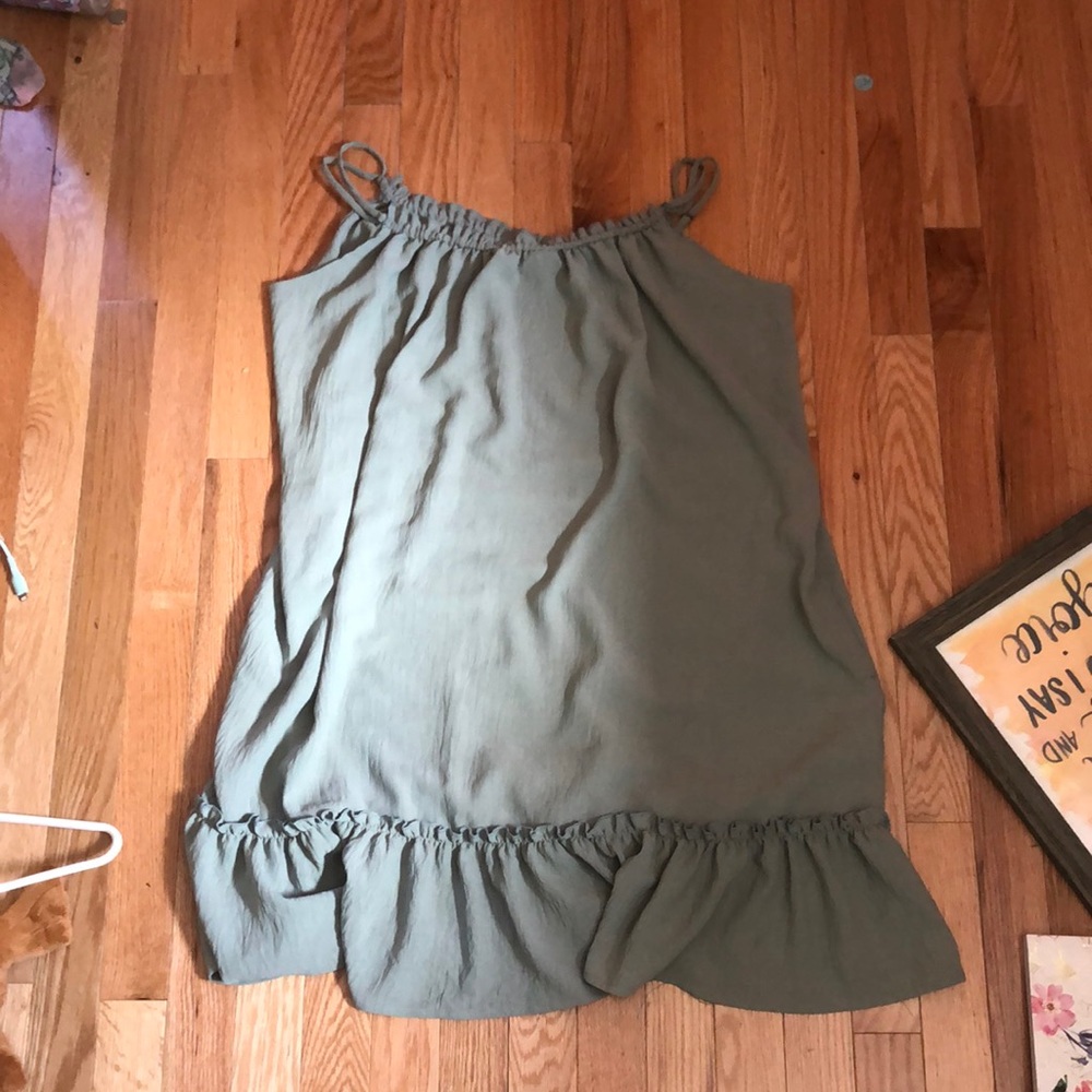 Swimsuit cover up, blue, size medium, adjustable straps